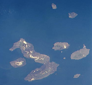 Shuttle-Aufnahme: Galapagos-Inseln